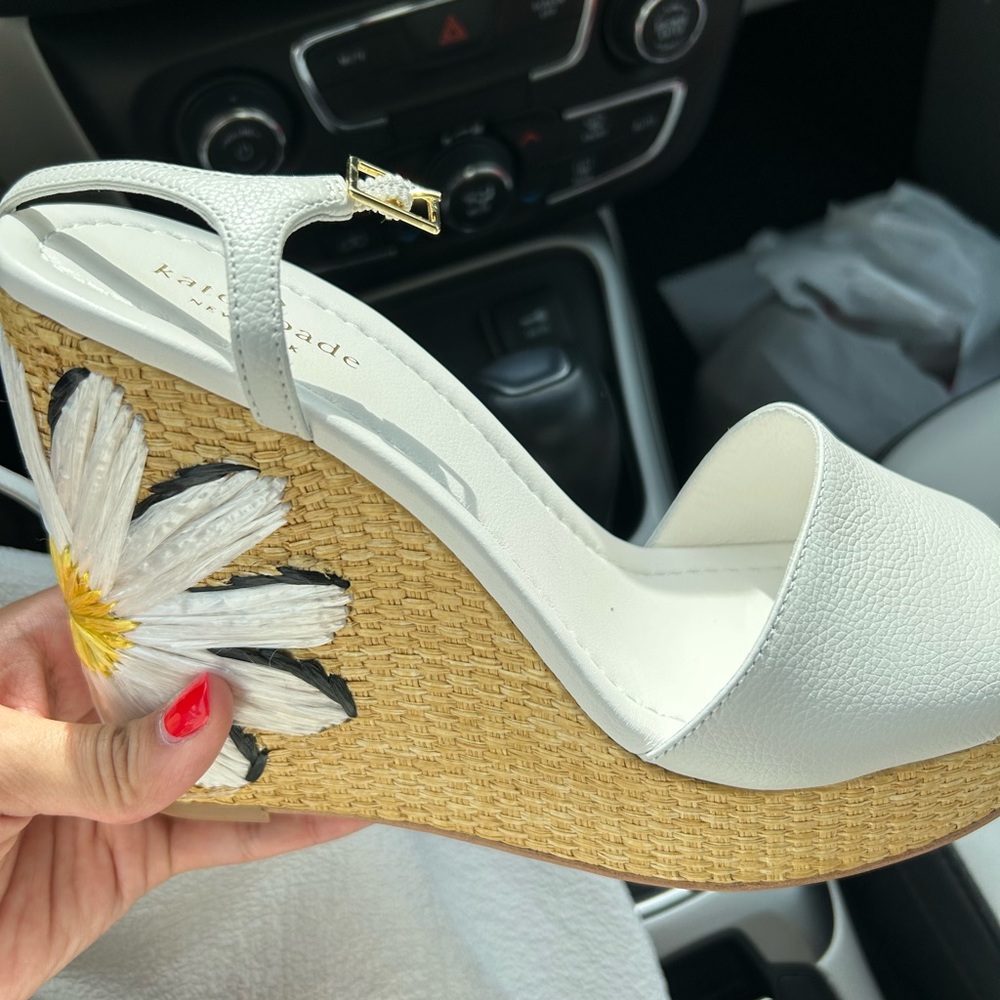 Kate Spade Leather Woven Wedges